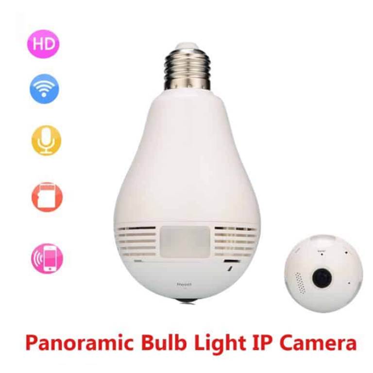 camera IP wifi dạng bóng đèn phát sáng app yoosee, có hồng ngoại xem đêm HD 960P - 1.3MP